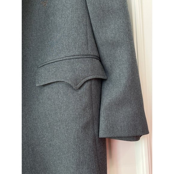 Circle Dallas Texas Blazer Suit Jacket Mens 44R Button Front Gray Career Event - Picture 3 of 13